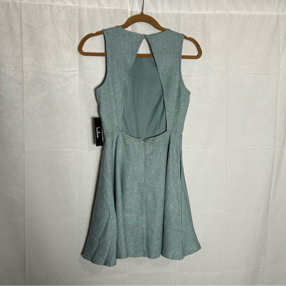 Lulu's Tiffany Blue Skater Dress Side Pockets Retro Vintage Classy Elegant Small - Picture 4 of 8